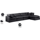 Meridian Indulge Black Vegan Leather Modular Sectional IMAGE 9