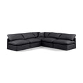  Manufacturer Color_Black -- Meridian Indulge Leather Look 5 pc Sectional IMAGE 1