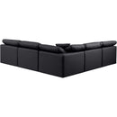  Manufacturer Color_Black -- Meridian Indulge Leather Look 5 pc Sectional IMAGE 3