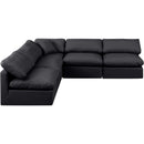  Manufacturer Color_Black -- Meridian Indulge Leather Look 5 pc Sectional IMAGE 4