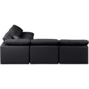  Manufacturer Color_Black -- Meridian Indulge Leather Look 5 pc Sectional IMAGE 5