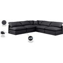  Manufacturer Color_Black -- Meridian Indulge Leather Look 5 pc Sectional IMAGE 9