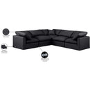  Manufacturer Color_Black -- Meridian Indulge Leather Look 5 pc Sectional IMAGE 10