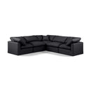  Manufacturer Color_Black -- Meridian Indulge Leather Look 5 pc Sectional IMAGE 1