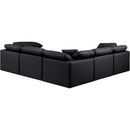  Manufacturer Color_Black -- Meridian Indulge Leather Look 5 pc Sectional IMAGE 3