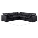Meridian Indulge Black Vegan Leather Modular Sectional IMAGE 9