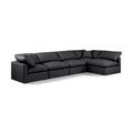  Manufacturer Color_Black -- Meridian Indulge Leather Look 5 pc Sectional IMAGE 1