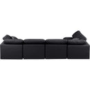  Manufacturer Color_Black -- Meridian Indulge Leather Look 5 pc Sectional IMAGE 3