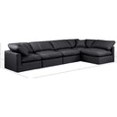  Manufacturer Color_Black -- Meridian Indulge Leather Look 5 pc Sectional IMAGE 8
