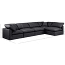 Meridian Indulge Black Vegan Leather Modular Sectional IMAGE 8