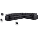 Meridian Indulge Black Vegan Leather Modular Sectional IMAGE 10