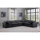  Manufacturer Color_Black -- Meridian Indulge Leather Look 6 pc Sectional IMAGE 2