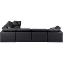  Manufacturer Color_Black -- Meridian Indulge Leather Look 6 pc Sectional IMAGE 3