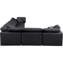  Manufacturer Color_Black -- Meridian Indulge Leather Look 6 pc Sectional IMAGE 5