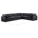  Manufacturer Color_Black -- Meridian Indulge Leather Look 6 pc Sectional IMAGE 9