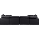  Manufacturer Color_Black -- Meridian Indulge Leather Look 6 pc Sectional IMAGE 3