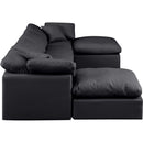  Manufacturer Color_Black -- Meridian Indulge Leather Look 6 pc Sectional IMAGE 5