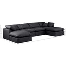  Manufacturer Color_Black -- Meridian Indulge Leather Look 6 pc Sectional IMAGE 7