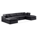 Meridian Indulge Black Vegan Leather Modular Sectional IMAGE 7