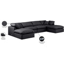  Manufacturer Color_Black -- Meridian Indulge Leather Look 6 pc Sectional IMAGE 8