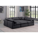  Manufacturer Color_Black -- Meridian Indulge Leather Look 6 pc Sectional IMAGE 2