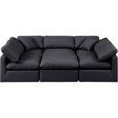  Manufacturer Color_Black -- Meridian Indulge Leather Look 6 pc Sectional IMAGE 4