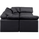  Manufacturer Color_Black -- Meridian Indulge Leather Look 6 pc Sectional IMAGE 5