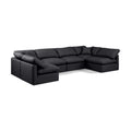  Manufacturer Color_Black -- Meridian Indulge Leather Look 6 pc Sectional IMAGE 1
