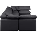  Manufacturer Color_Black -- Meridian Indulge Leather Look 6 pc Sectional IMAGE 5