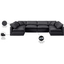  Manufacturer Color_Black -- Meridian Indulge Leather Look 6 pc Sectional IMAGE 9
