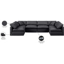 Meridian Indulge Black Vegan Leather Modular Sectional IMAGE 9