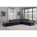  Manufacturer Color_Black -- Meridian Indulge Leather Look 6 pc Sectional IMAGE 2