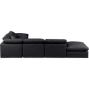  Manufacturer Color_Black -- Meridian Indulge Leather Look 6 pc Sectional IMAGE 3