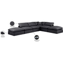 Meridian Indulge Black Vegan Leather Modular Sectional IMAGE 9