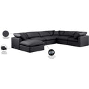  Manufacturer Color_Black -- Meridian Indulge Leather Look 7 pc Sectional IMAGE 10
