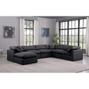  Manufacturer Color_Black -- Meridian Indulge Leather Look 7 pc Sectional IMAGE 2