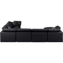  Manufacturer Color_Black -- Meridian Indulge Leather Look 7 pc Sectional IMAGE 3