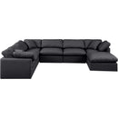  Manufacturer Color_Black -- Meridian Indulge Leather Look 7 pc Sectional IMAGE 4