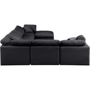  Manufacturer Color_Black -- Meridian Indulge Leather Look 7 pc Sectional IMAGE 5