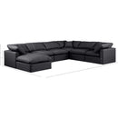 Meridian Indulge Black Vegan Leather Modular Sectional IMAGE 9