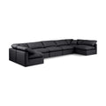  Manufacturer Color_Black -- Meridian Indulge Leather Look 7 pc Sectional IMAGE 1