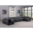  Manufacturer Color_Black -- Meridian Indulge Leather Look 7 pc Sectional IMAGE 2