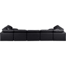  Manufacturer Color_Black -- Meridian Indulge Leather Look 7 pc Sectional IMAGE 3