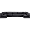  Manufacturer Color_Black -- Meridian Indulge Leather Look 7 pc Sectional IMAGE 4