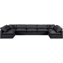 Meridian Indulge Black Vegan Leather Modular Sectional IMAGE 4