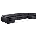 Meridian Indulge Black Vegan Leather Modular Sectional IMAGE 8
