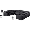  Manufacturer Color_Black -- Meridian Indulge Leather Look 8 pc Sectional IMAGE 10