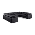  Manufacturer Color_Black -- Meridian Indulge Leather Look 8 pc Sectional IMAGE 1