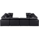  Manufacturer Color_Black -- Meridian Indulge Leather Look 8 pc Sectional IMAGE 3