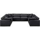  Manufacturer Color_Black -- Meridian Indulge Leather Look 8 pc Sectional IMAGE 4